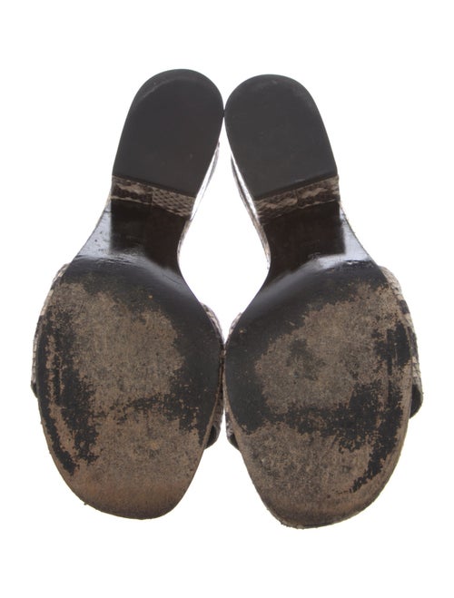 Alexander Wang Snakeskin Animal Print Slides