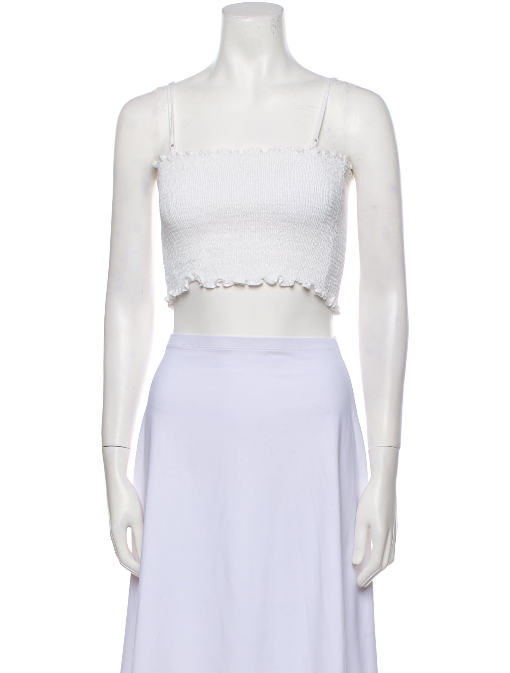 Alexander Wang Square Neckline Sleeveless Crop Top