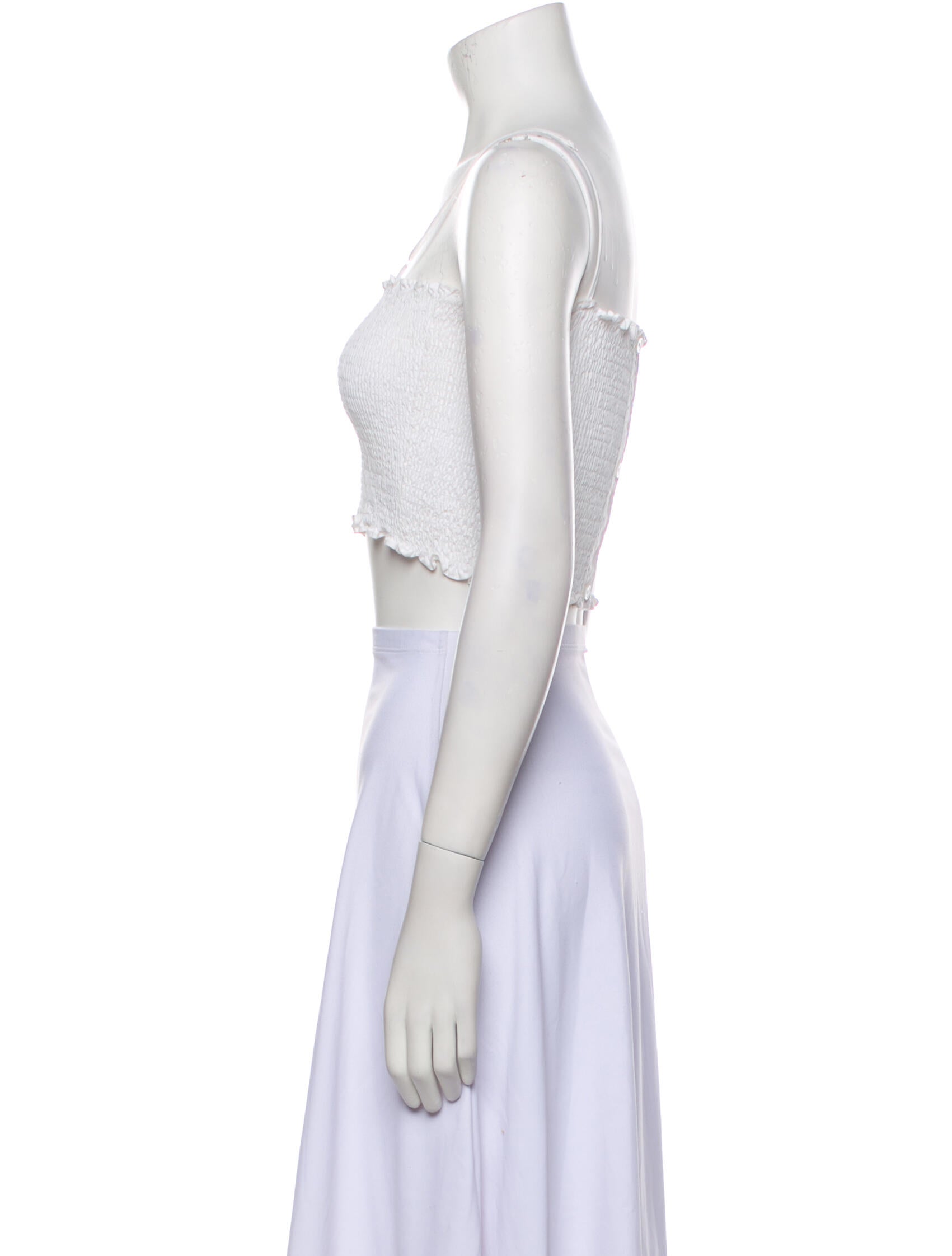 Alexander Wang Square Neckline Sleeveless Crop Top