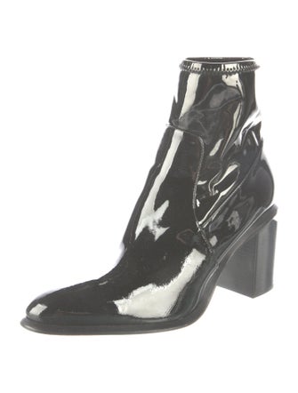 Alexander Wang Patent Leather Printed Sock Boots