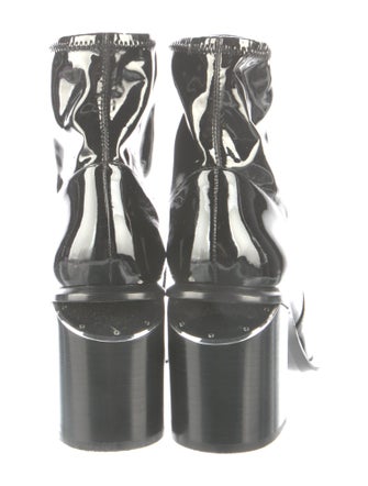 Alexander Wang Patent Leather Printed Sock Boots