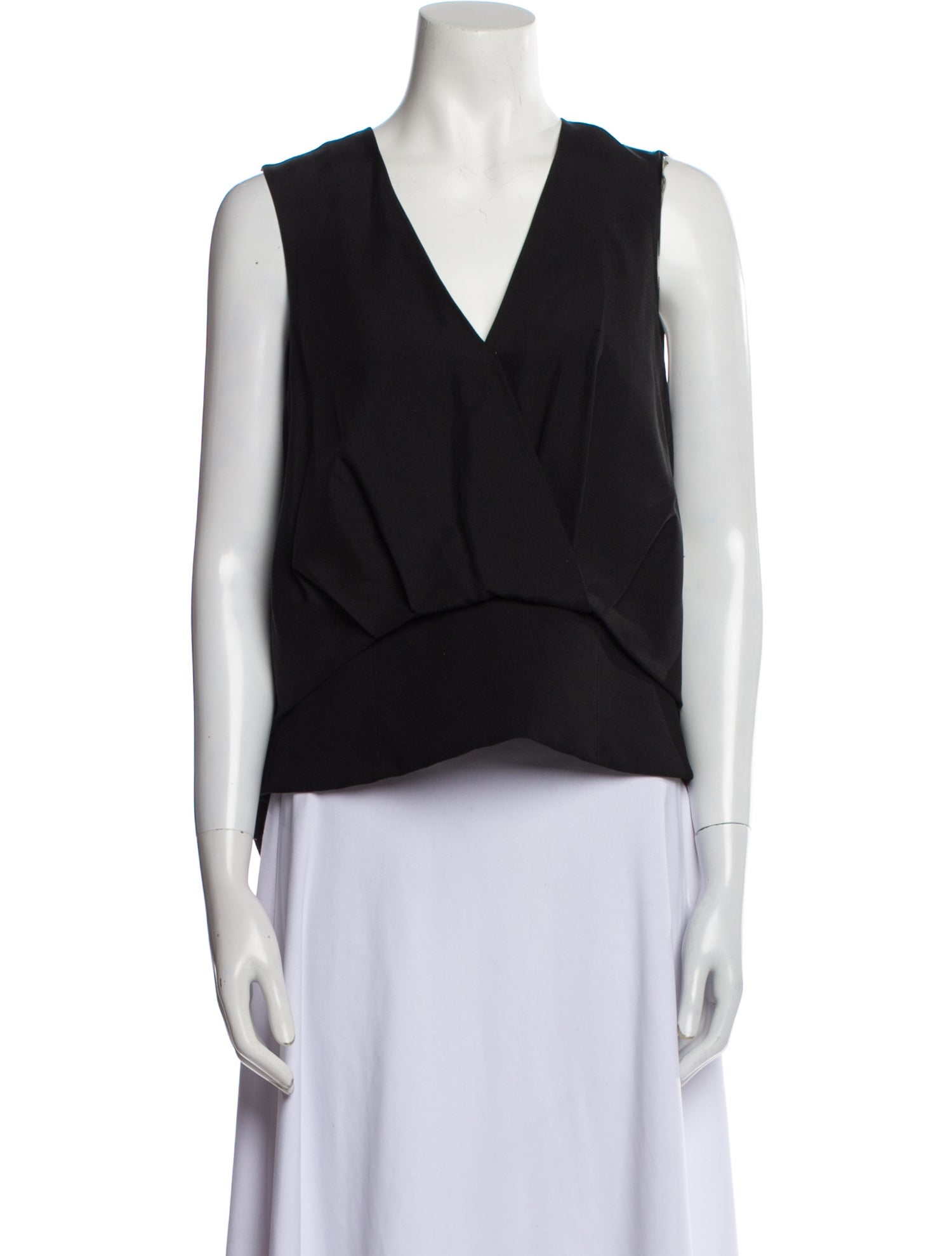 Alexander Wang Silk V-Neck Crop Top