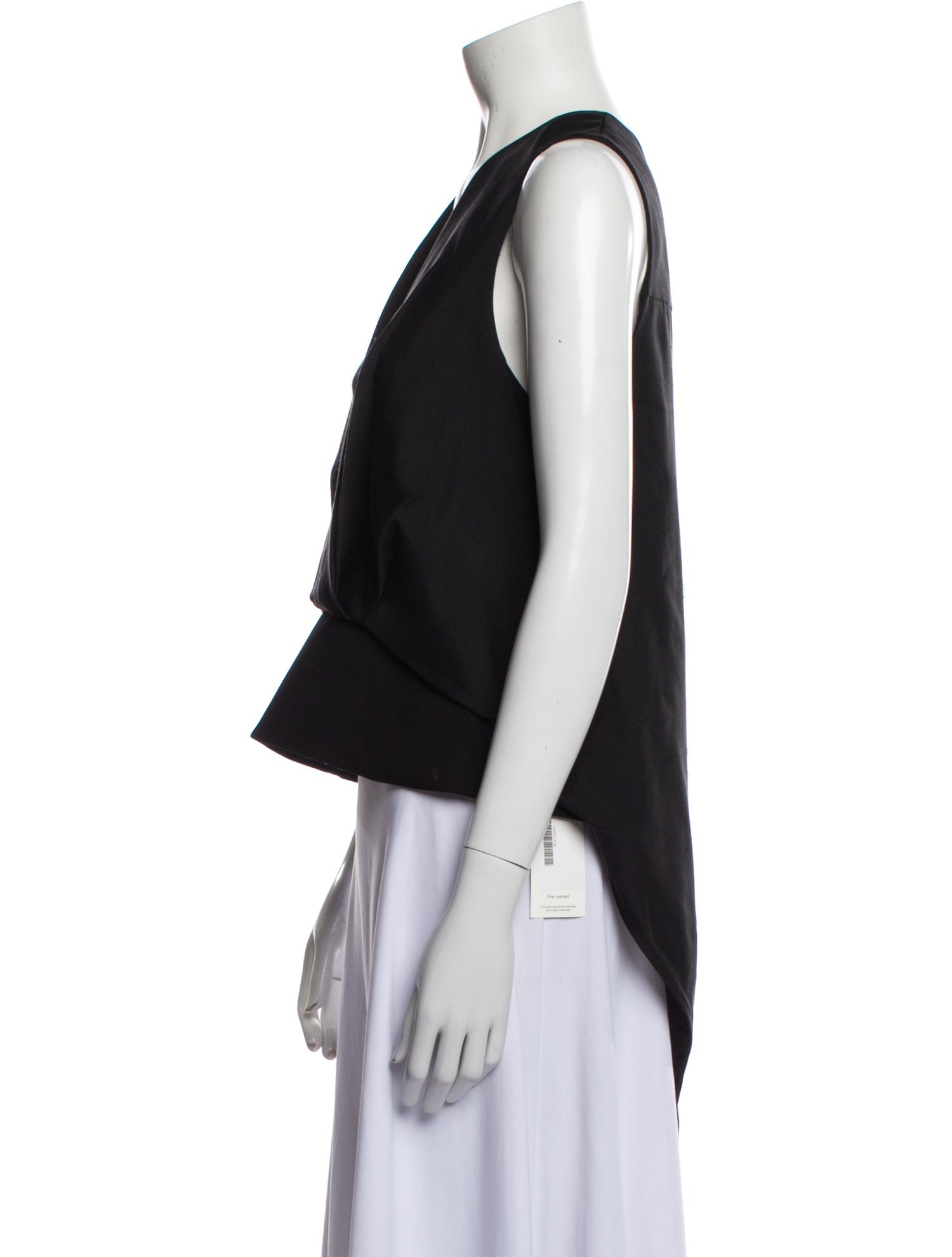 Alexander Wang Silk V-Neck Crop Top