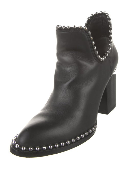 Alexander Wang Leather Studded Accents Lace-Up Boots