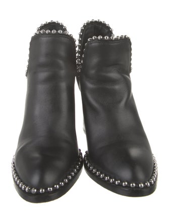 Alexander Wang Leather Studded Accents Lace-Up Boots