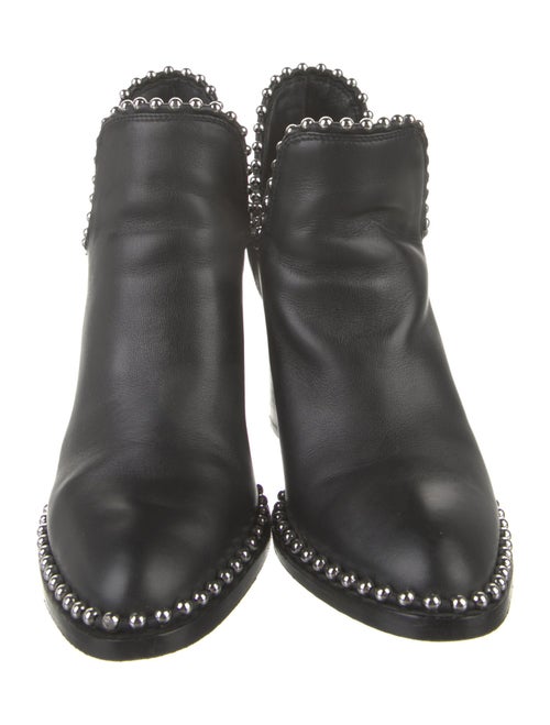 Alexander Wang Leather Studded Accents Lace-Up Boots