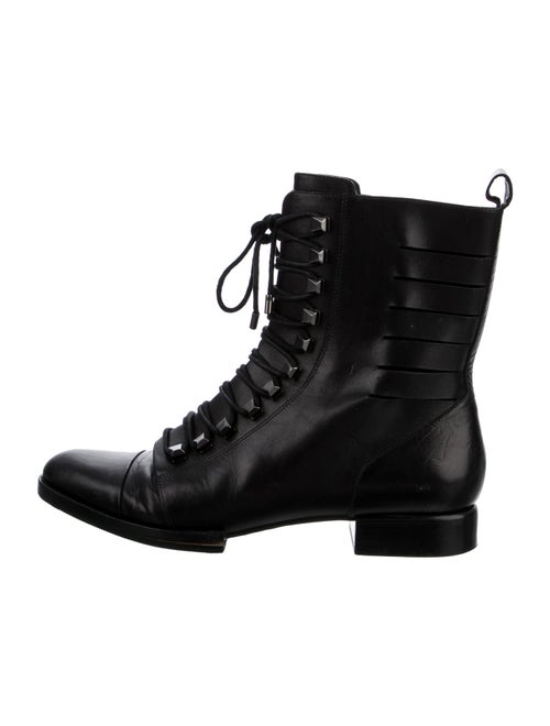Alexander Wang Leather Cutout Accent Combat Boots
