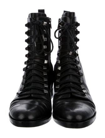 Alexander Wang Leather Cutout Accent Combat Boots