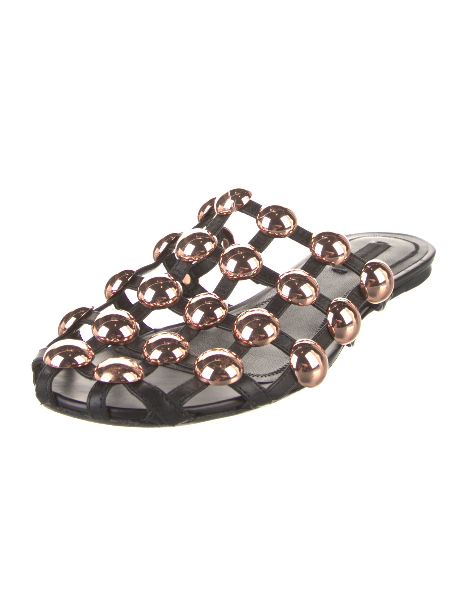 Alexander Wang Leather Cutout Accent Mules