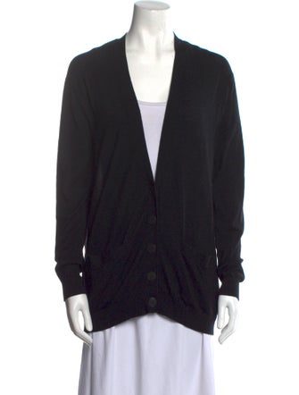 Alexander Wang Virgin Wool Plunge Neckline Sweater