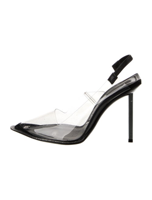 Alexander Wang PVC Leather Trim Embellishment Slingback Pumps