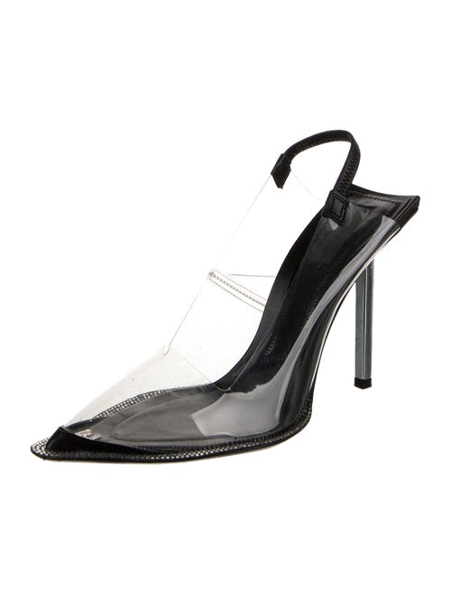 Alexander Wang PVC Leather Trim Embellishment Slingback Pumps