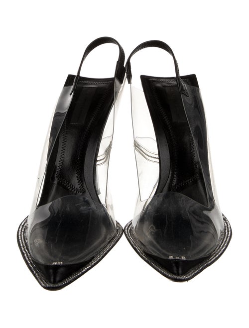 Alexander Wang PVC Leather Trim Embellishment Slingback Pumps