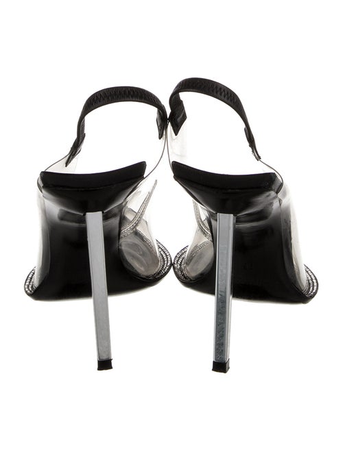 Alexander Wang PVC Leather Trim Embellishment Slingback Pumps