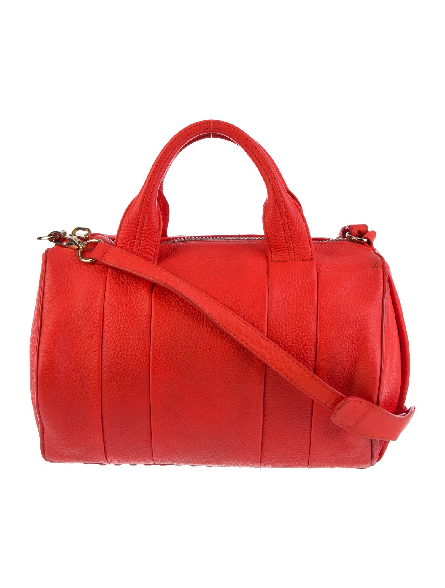 Alexander Wang Leather Top Handle Bag - Red Handle Bags, Handbags