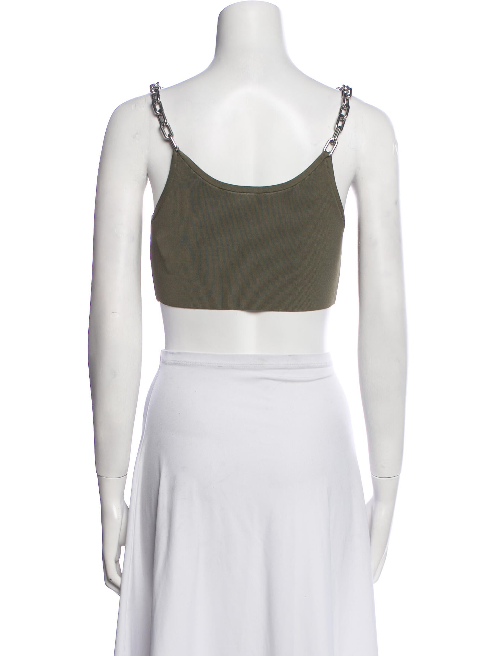 Alexander Wang Scoop Neck Sleeveless Crop Top