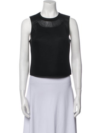 Alexander Wang Crew Neck Sleeveless Crop Top