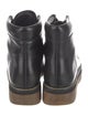 Alexander Wang Leather Whipstitch Trim Combat Boots