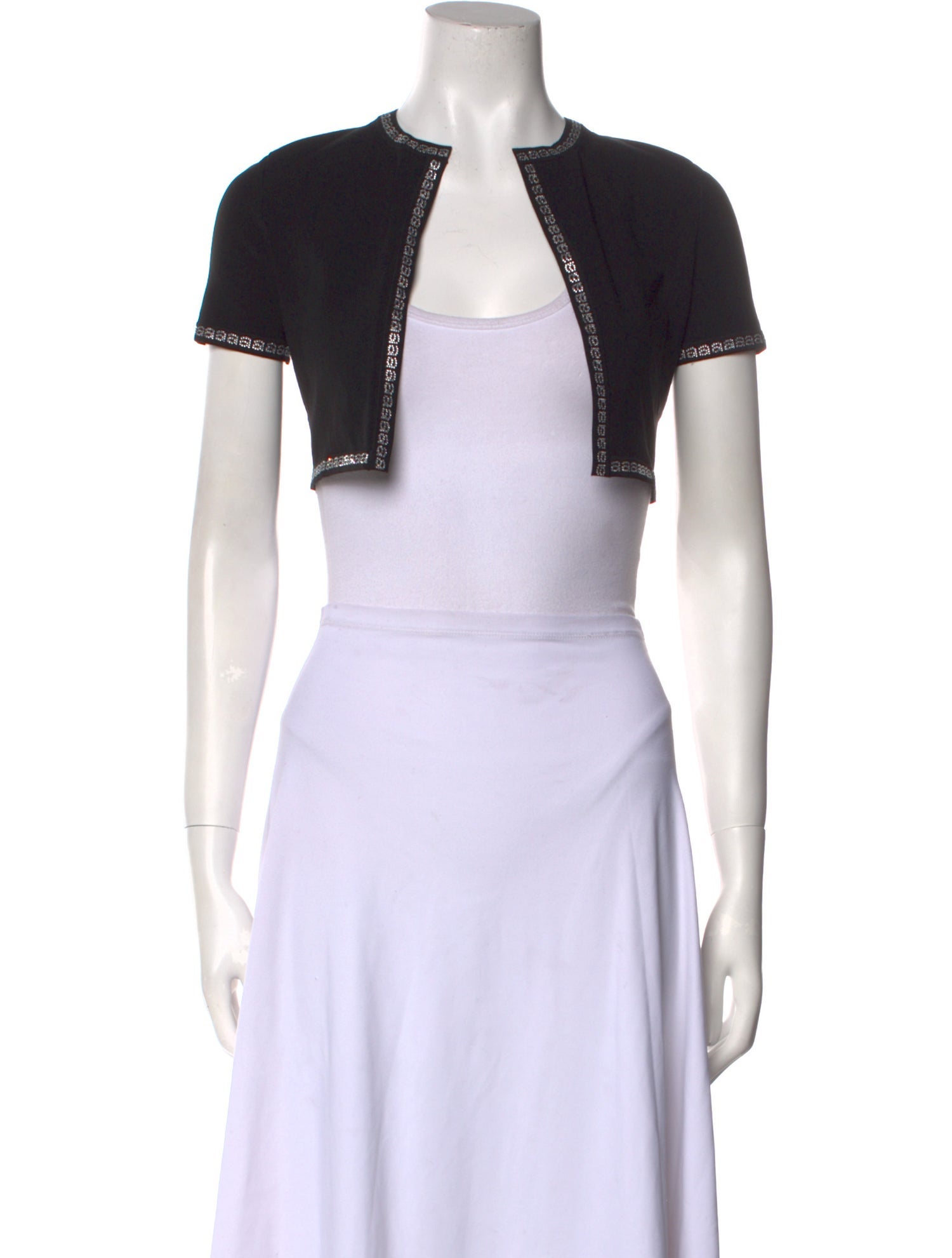 Alexander Wang Nylon Square Neckline Crop Top