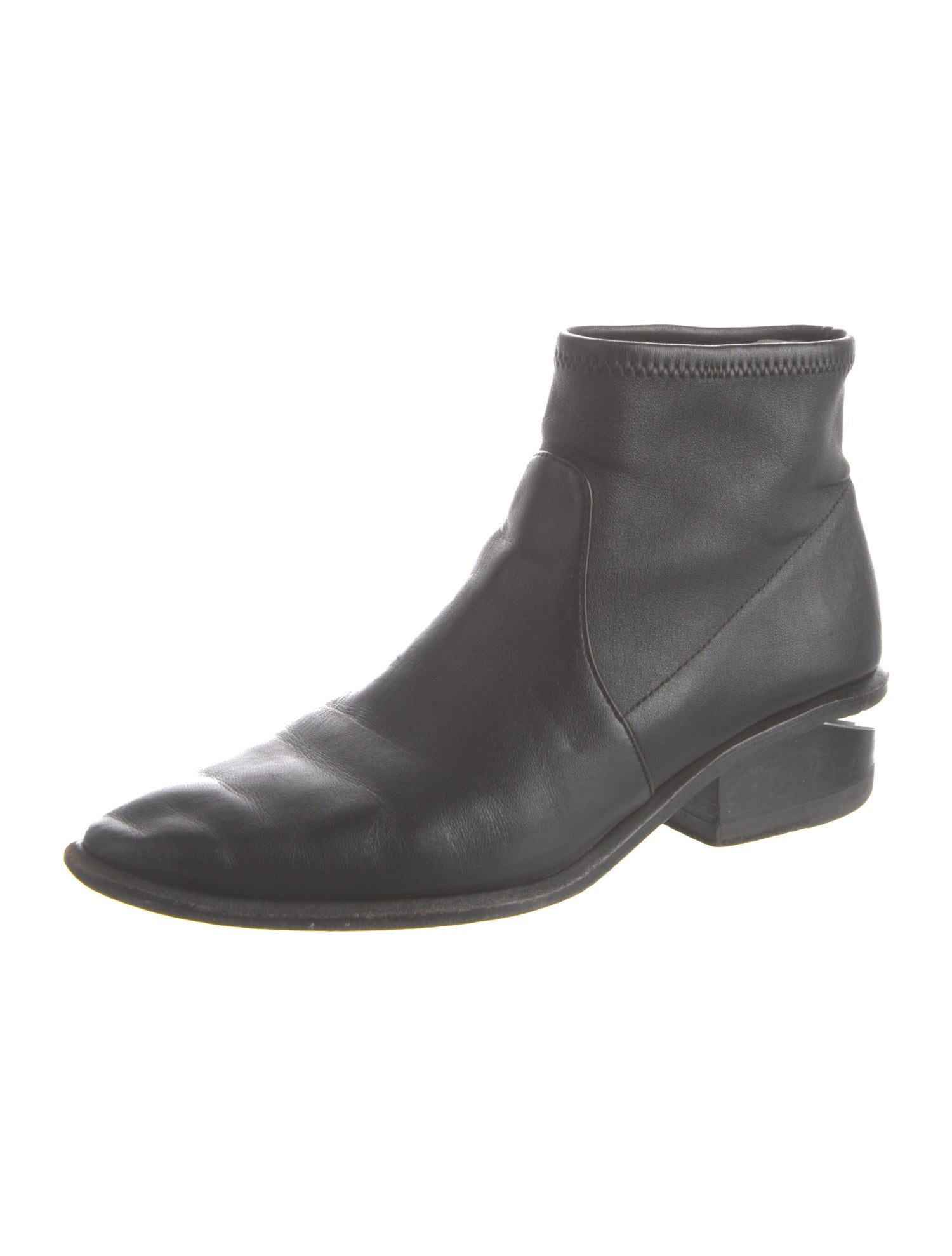 Alexander Wang Leather Whipstitch Trim Boots