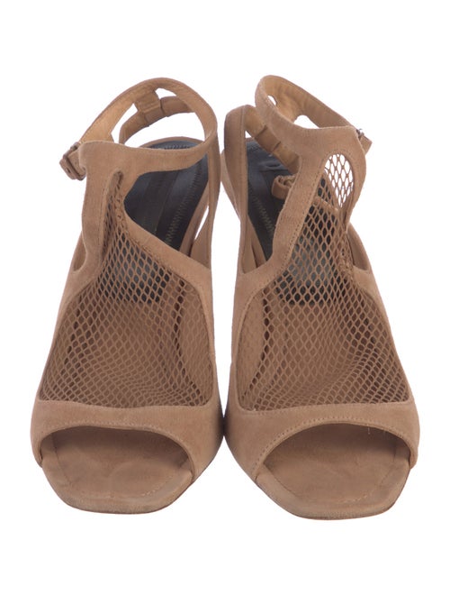 Alexander Wang Suede Mesh Accents T-Strap Sandals