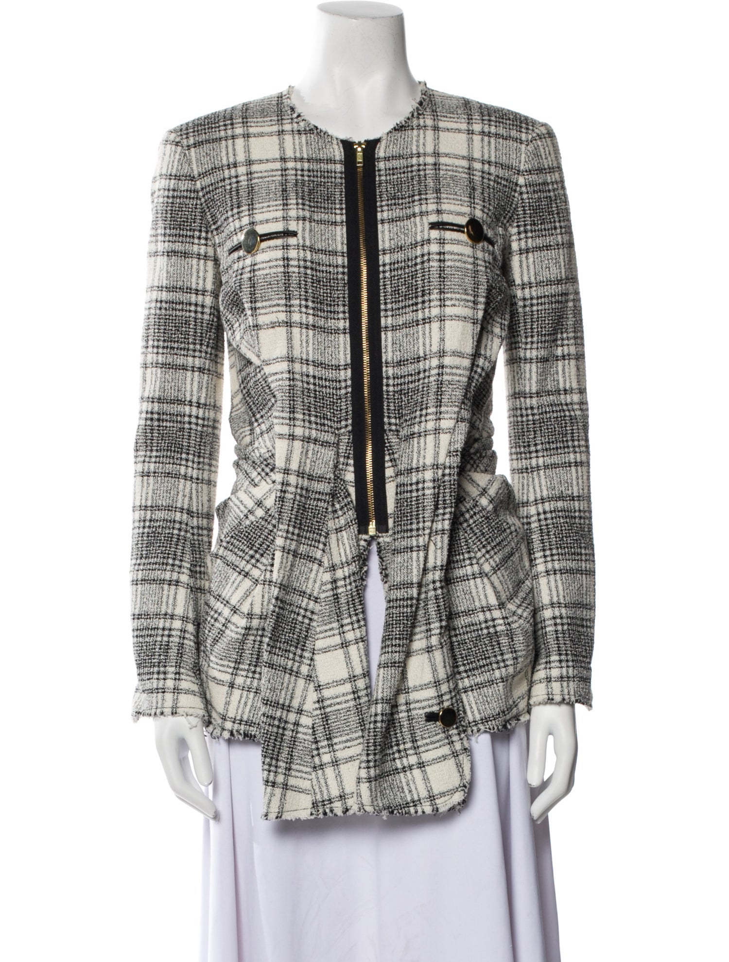 Alexander Wang Plaid Print Evening Jacket