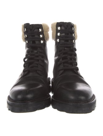 Alexander Wang Leather Printed Combat Boots