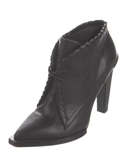 Alexander Wang Leather Whipstitch Trim Lace-Up Boots