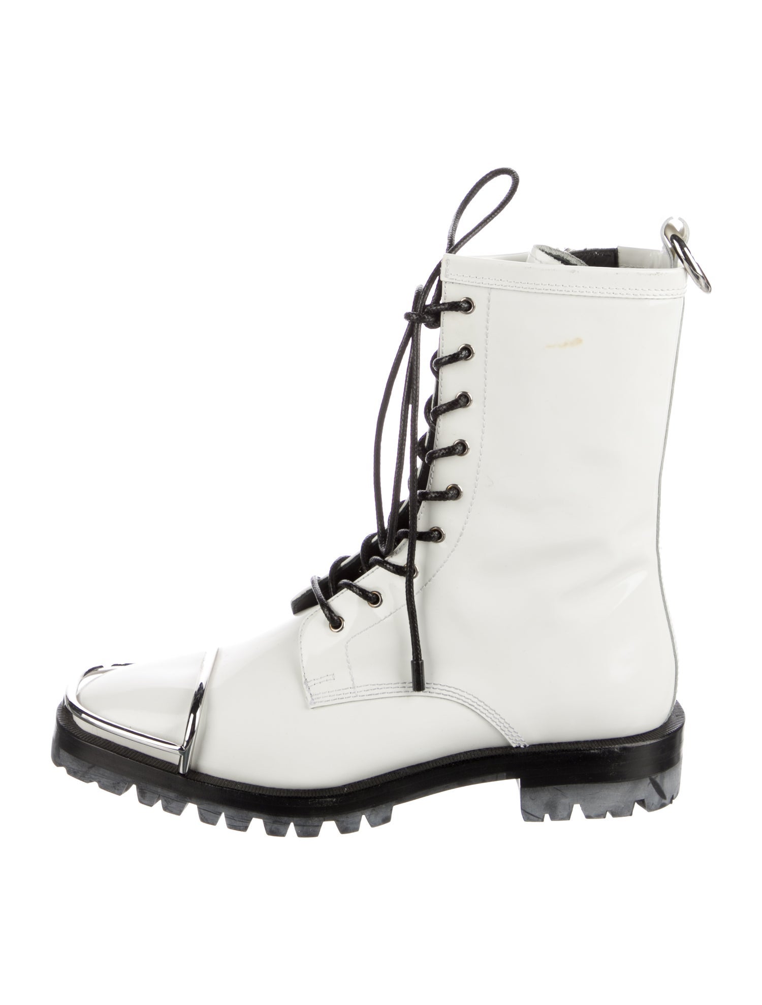 Alexander Wang Patent Leather Combat Boots
