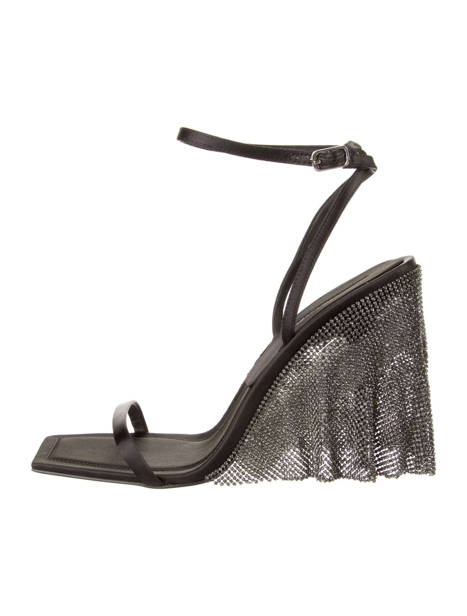 Alexander Wang Satin Crystal Embellishments Sandals