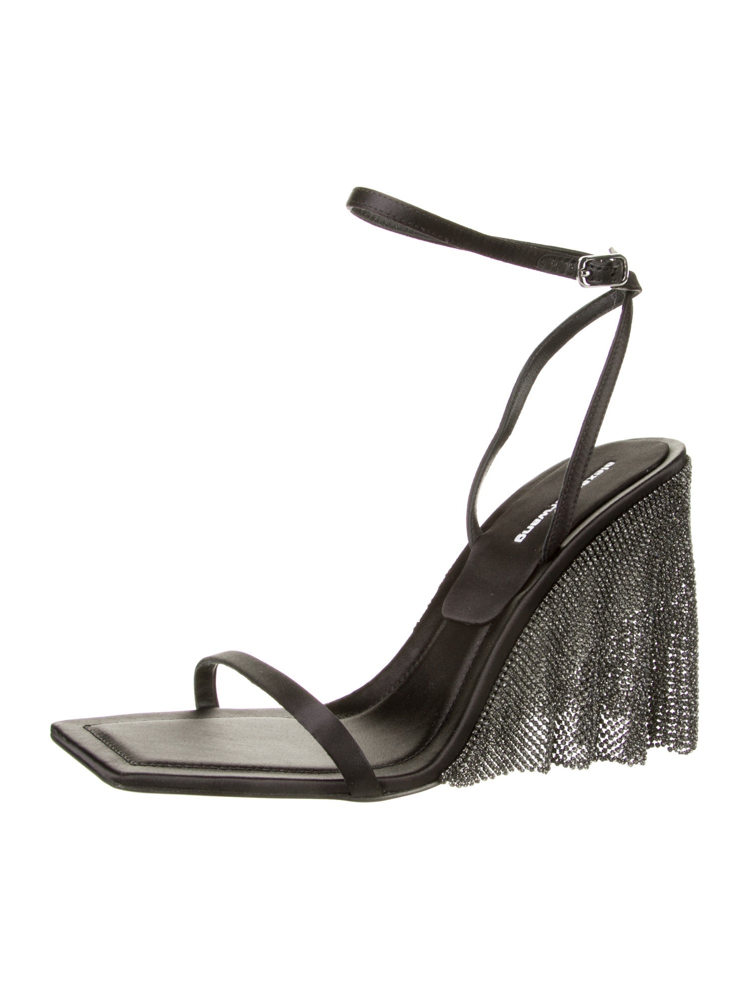 Alexander Wang Satin Crystal Embellishments Sandals