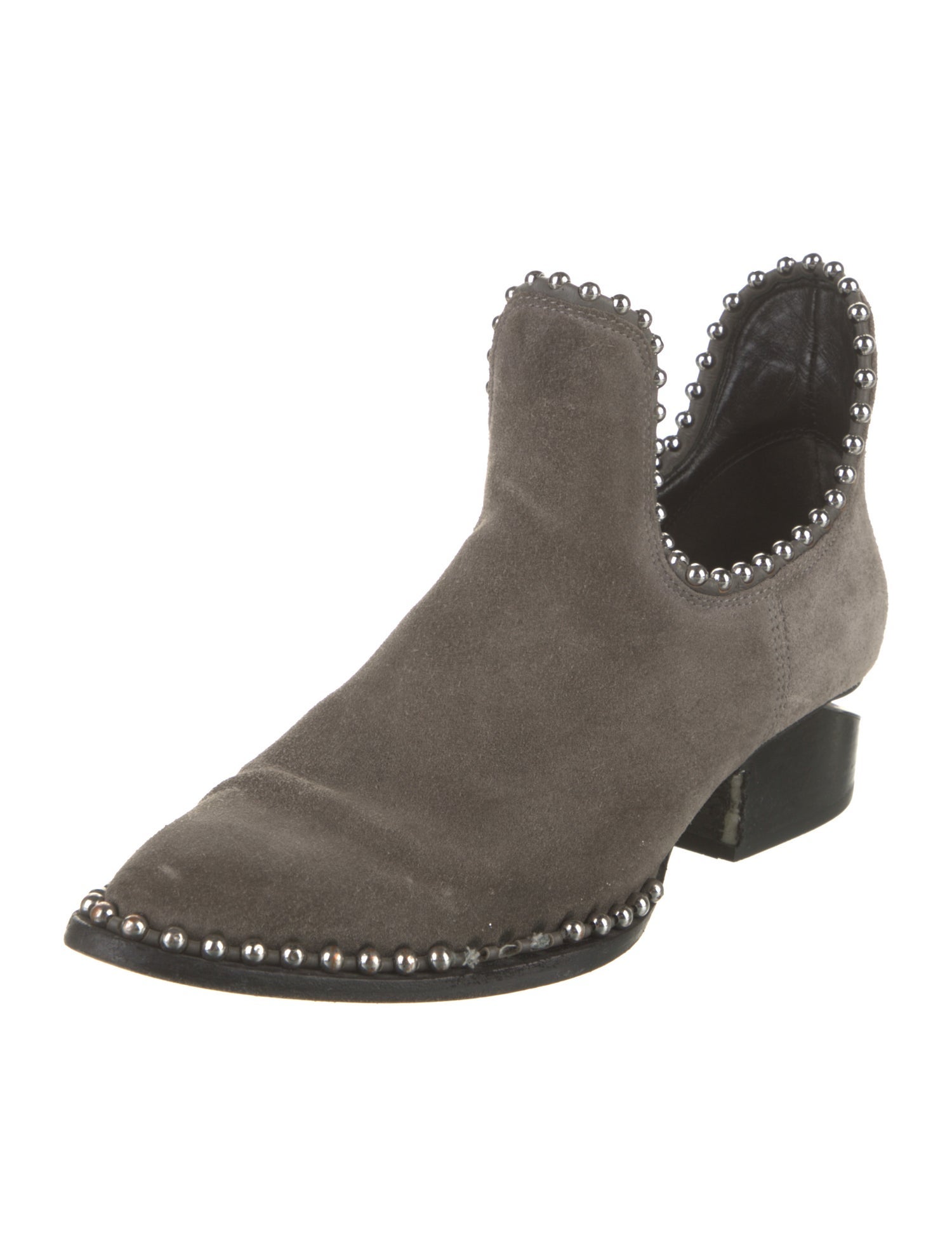 Alexander Wang Suede Studded Accents Chelsea Boots
