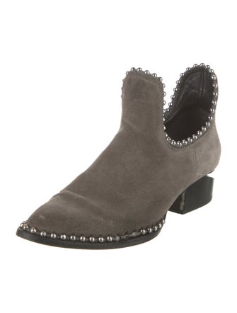 Alexander Wang Suede Studded Accents Chelsea Boots
