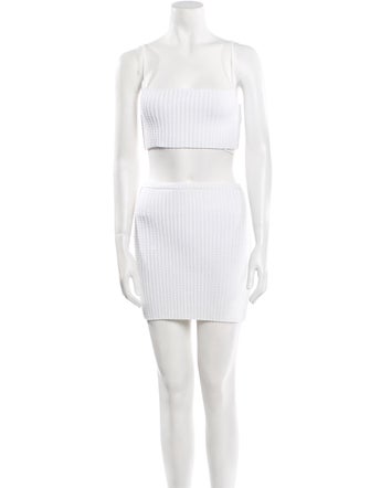 Alexander Wang Crystal Embellishments Skirt Set