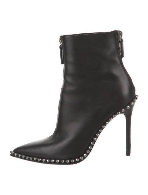 Alexander Wang Leather Studded Accents Lace-Up Boots