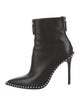 Alexander Wang Leather Studded Accents Lace-Up Boots