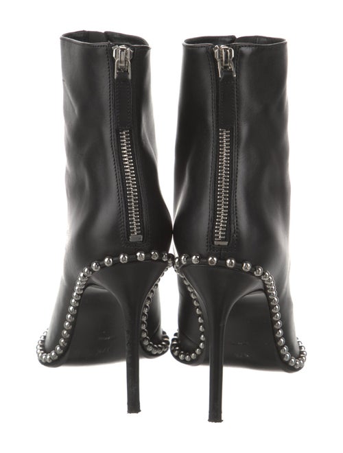 Alexander Wang Leather Studded Accents Lace-Up Boots