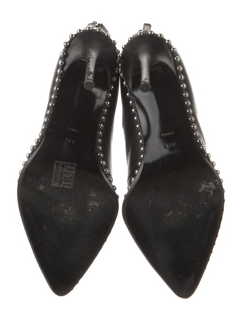 Alexander Wang Leather Studded Accents Lace-Up Boots