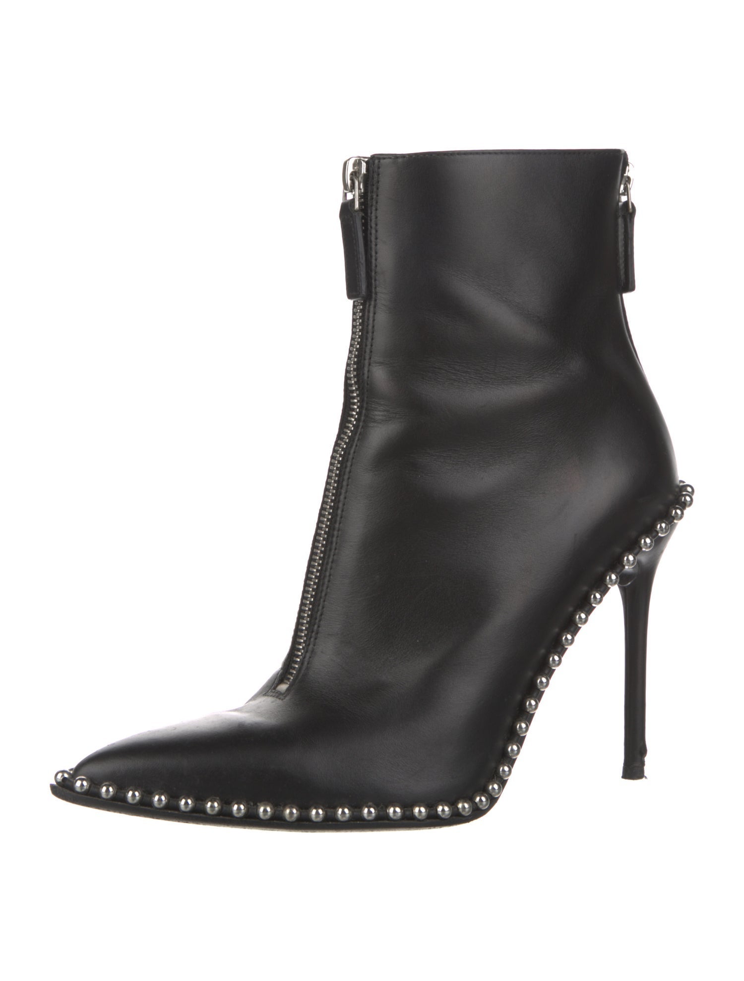 Alexander Wang Leather Studded Accents Boots