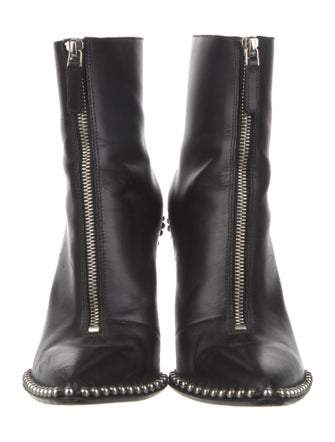 Alexander Wang Leather Studded Accents Boots