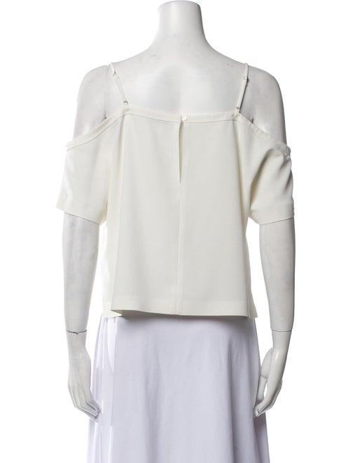 Alexander Wang Square Neckline Short Sleeve Crop Top