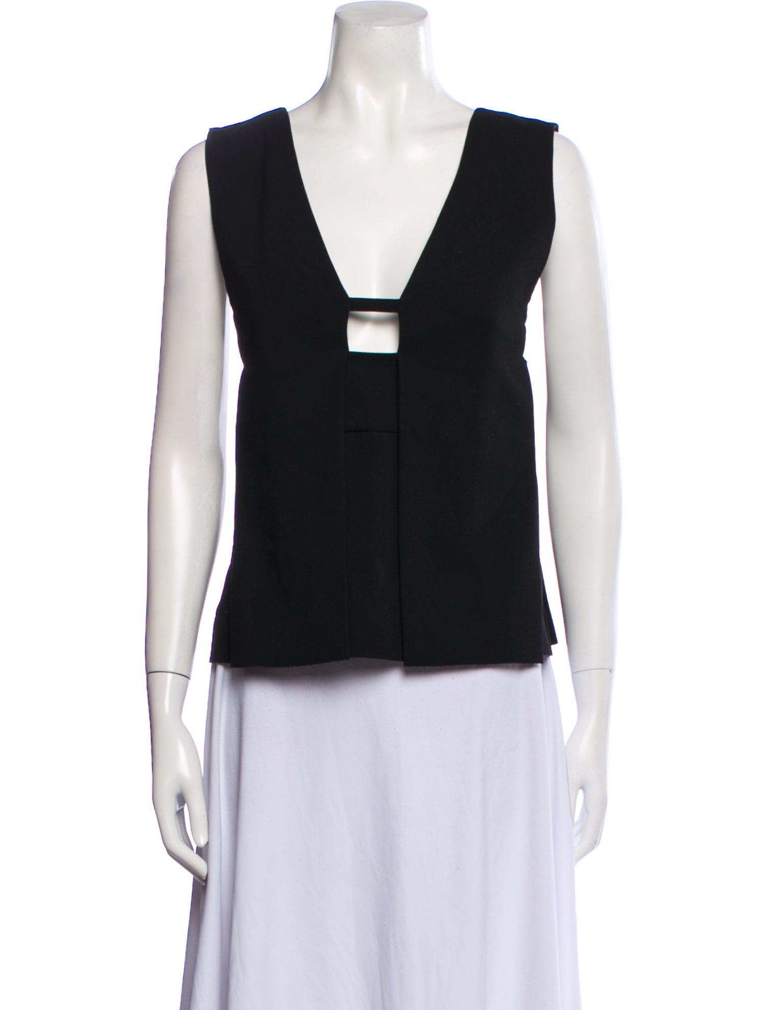 Alexander Wang V-Neck Sleeveless Crop Top