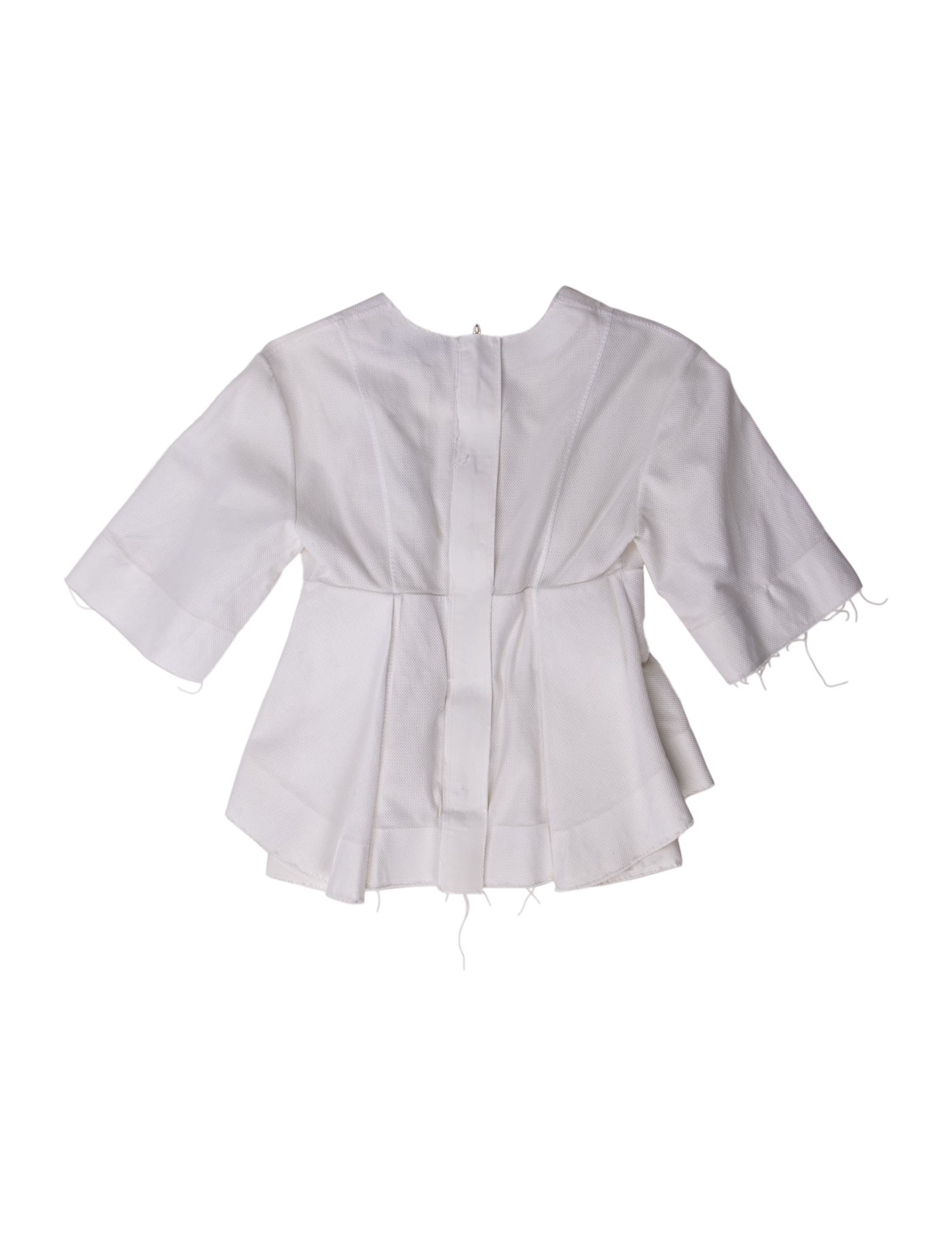 Alexander Wang Scoop Neck Three-Quarter Sleeve Crop Top