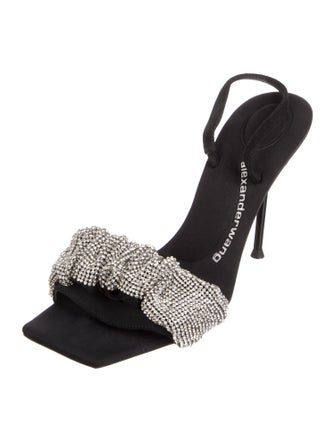 Alexander Wang Crystal Embellishments Slingback Sandals