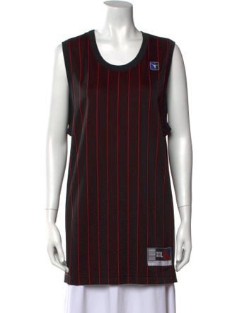 Alexander Wang Striped Scoop Neck Tunic