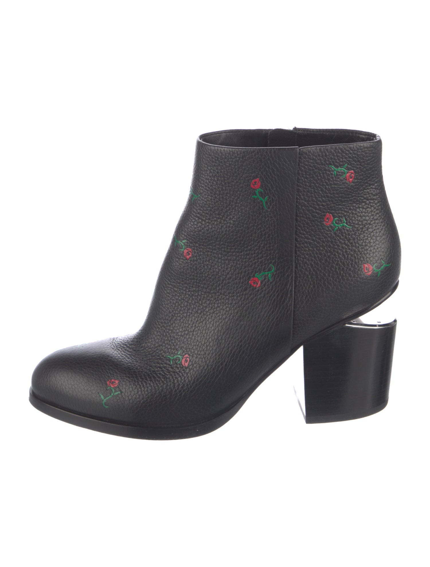 Alexander Wang Leather Floral Print Boots