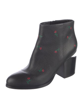 Alexander Wang Leather Floral Print Boots