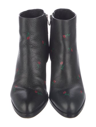 Alexander Wang Leather Floral Print Boots
