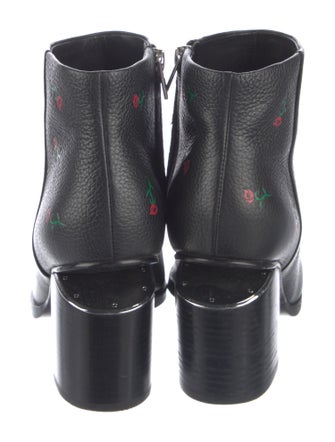Alexander Wang Leather Floral Print Boots
