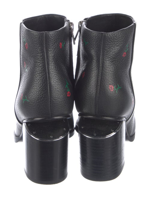 Alexander Wang Leather Floral Print Boots